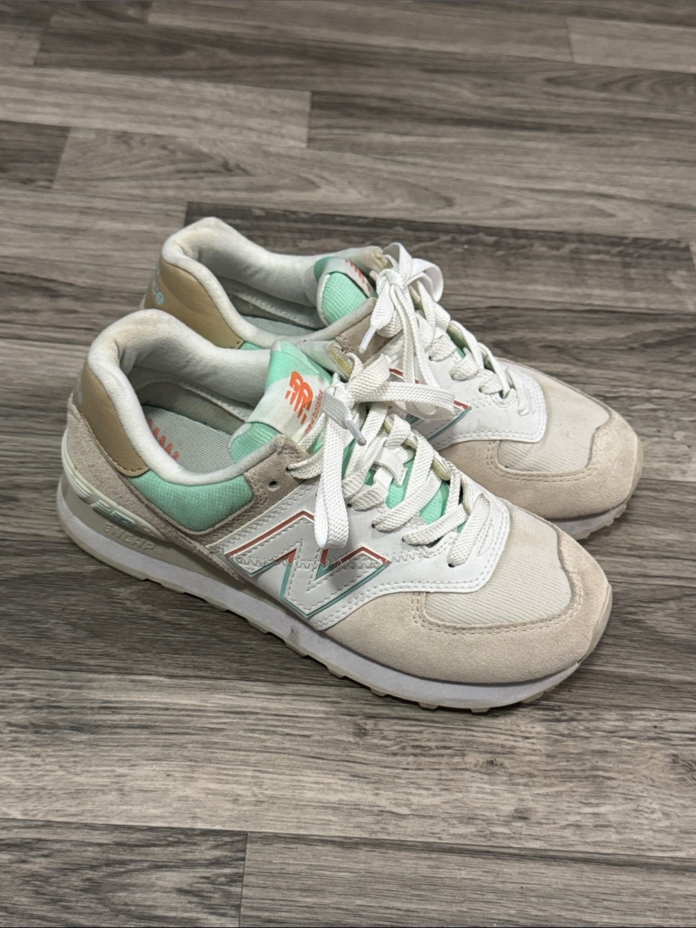 New Balance 574 Moonbeam Neo Mint sneakers men’s sz 4.5